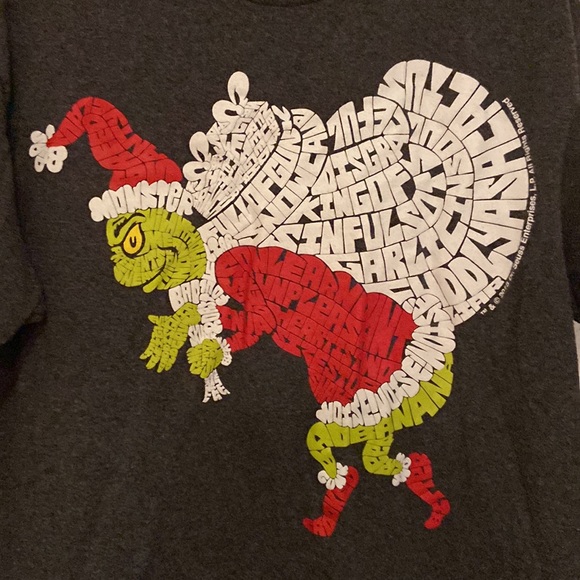 Dr. Seuss The Grinch Description Words T-Shirt Adult Size Medium 🔥 - Picture 2 of 5